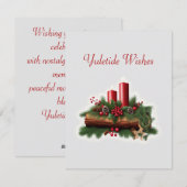 Yuletide Wishes Feestdagenkaart (Voorkant / Achterkant)