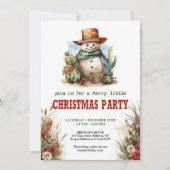 Yuletide Yeehaw Christmas party editable invites Kaart (Voorkant)