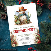 Yuletide Yeehaw Christmas party editable invites Kaart