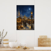Yuletime City II - Kerstmarkt Poster (Keuken)