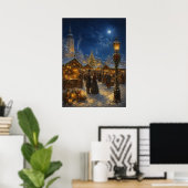 Yuletime City II - Kerstmarkt Poster (Thuiskantoor)