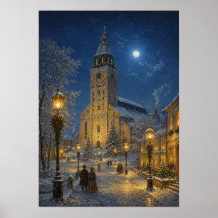 Yuletime City III - Winterkathedraal Poster