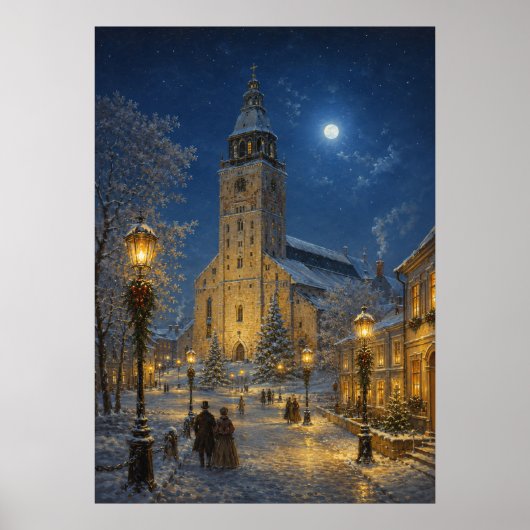 Yuletime City III - Winterkathedraal Poster (Voorkant)
