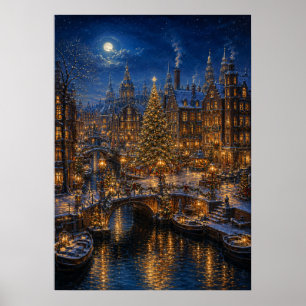 Yuletime Kanaal IV - Kerstboomplein Poster