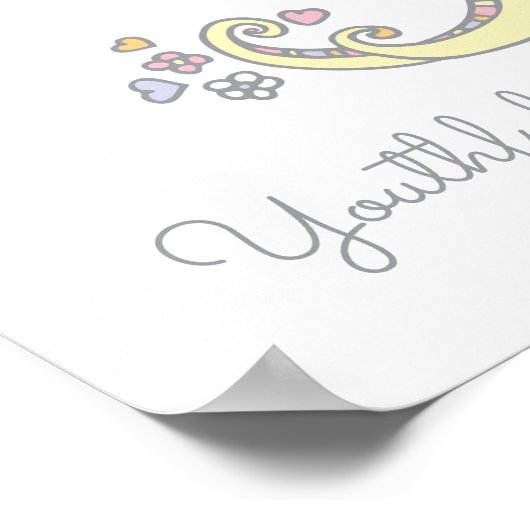 Yulia-naam en betekenis poster van de initiaal-kun (Hoek)