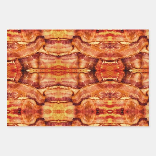Yum Bacon Wrapping Paper Flat Sheet Set van 3 (Voorkant 2)