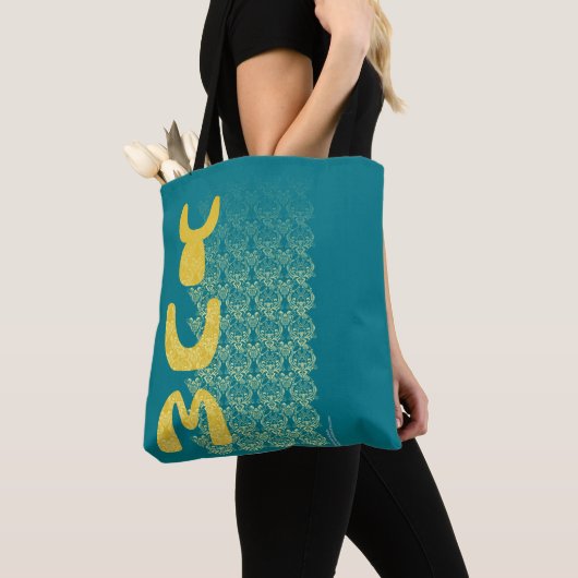 YUM Breakfast Damask Pattern Art Tote Bag (Dichtbij)