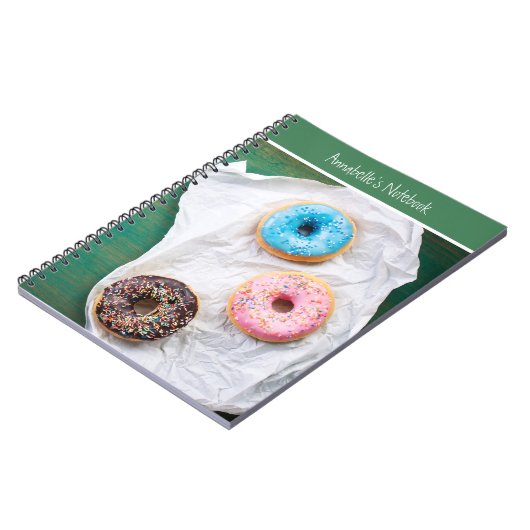 Yum Donuts Personalized School Notitieboek (Linkerzijde)