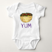 YUM Falafel Ball Falafels Pita Sandwich Foodie Romper (Voorkant)