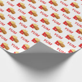 Yum hamburgers en frietkoek cadeaupapier (Hoek)