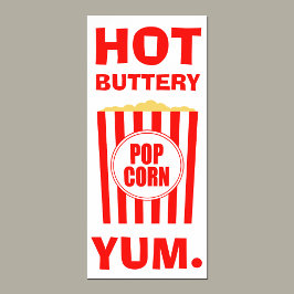 Yum Hot Buttery Popcorn Poster