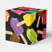 Yum! Popsicle Favor Box — Zwart Bedankdoosjes (Achterkant)