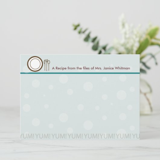 Yum! Recipe Kaart (Staand voorkant)