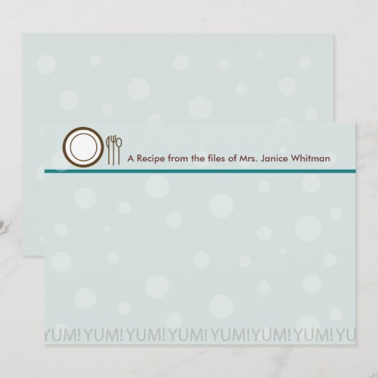 Yum! Recipe Kaart (Voorkant / Achterkant)
