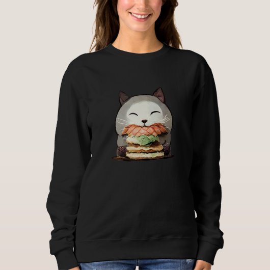 Yum Yum Cats Cat Hamburger Catburger Cat Trui (Voorkant)