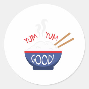 Yum Yum Good Ronde Sticker