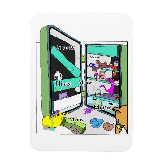 Yum-yum kitty cat magneet (Verticaal)