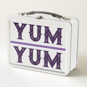 YUM YUM Lunch Box - Paarse lettertype