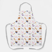 Yum Yum Morning Breakfast Pattern Apron Schort (Voorkant)