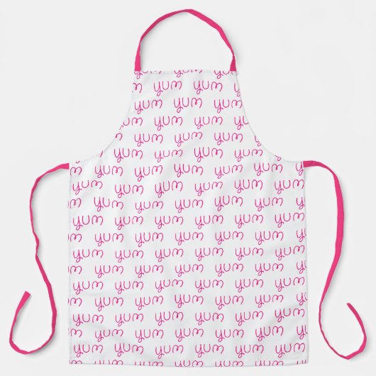 Yum Yum Pink Typography Fun Schort (Voorkant)