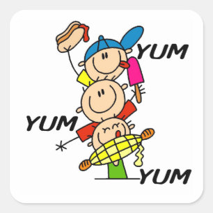 Yum Yum Summer Vierkante Sticker