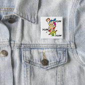 Yum Yum Zomer Vierkante Button 5,1 Cm (In situ)