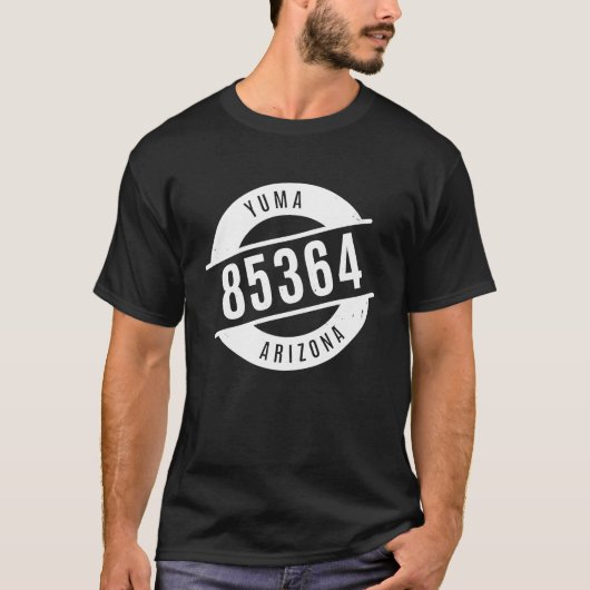 Yuma Arizona 85364 Zip Code Distressed T-shirt (Voorkant)