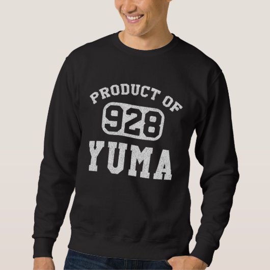 Yuma Arizona Antiek Retro Gebiedscode Trui (Voorkant)