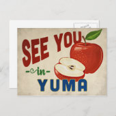 Yuma Arizona Apple - Vintage Travel Briefkaart (Voorkant / Achterkant)