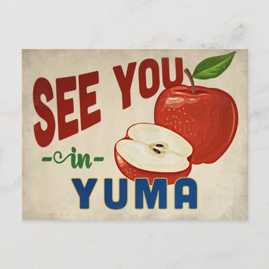 Yuma Arizona Apple - Vintage Travel Briefkaart (Voorkant)