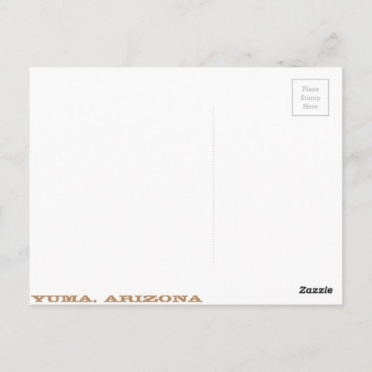 Yuma, Arizona Briefkaart (Achterkant)