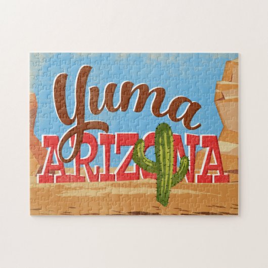 Yuma Arizona Jigzaag Puzzle Desert Vintage Travel Legpuzzel (Horizontaal)