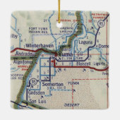 Yuma Arizona  Map Keramisch Ornament (Achterkant)