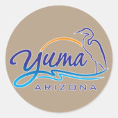 Yuma, Arizona Ronde Sticker (Voorkant)
