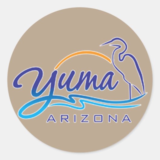 Yuma, Arizona Ronde Sticker (Voorkant)