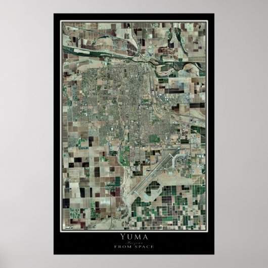 Yuma Arizona Satellite Poster Map (Voorkant)