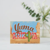 Yuma Arizona Vintage Travel Briefkaart (Staand voorkant)
