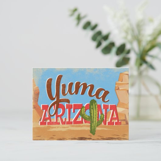 Yuma Arizona Vintage Travel Briefkaart (Staand voorkant)