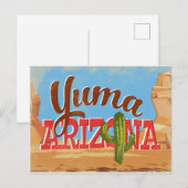 Yuma Arizona Vintage Travel Briefkaart (Voorkant / Achterkant)