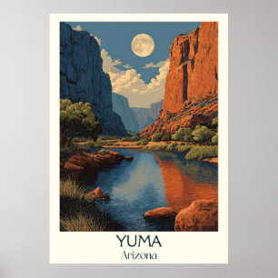 Yuma Arizona Vintage Travel Poster   Retro Colorad