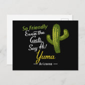 Yuma Cactus Funny Retro Briefkaart (Voorkant / Achterkant)