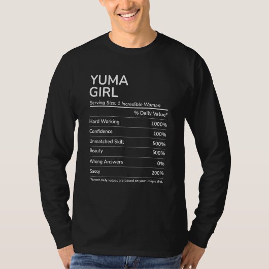 Yuma Girl Funny Arizona Hometown T-shirt (Voorkant)