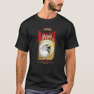Yuma Inheemse Amerikaanse Adelaar Spirit Vintage E T-shirt