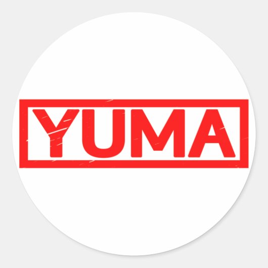 Yuma Stamp Ronde Sticker (Voorkant)