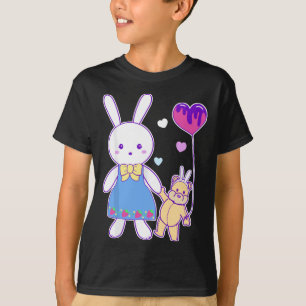 Yume Kawaii Mode Bunny & Teddy Bear Pastel Gothic T-shirt