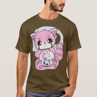 Yume Kawaii Red Panda Glass Sphere Fairy Kei Haraj T-shirt