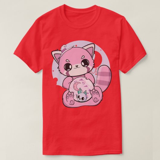 Yume Kawaii Red Panda Glass Sphere Fairy Kei Haraj T-shirt (Design voorkant)