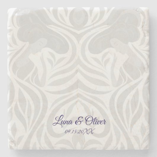 Yumeji Hirado Woman Stone Coaster Stenen Onderzetter (Voorkant)