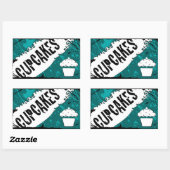 yummie kruimels rechthoekige sticker (Vel)