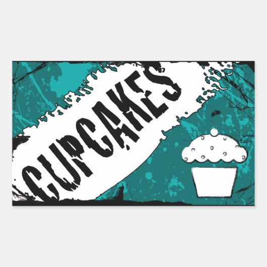 yummie kruimels rechthoekige sticker (Voorkant)